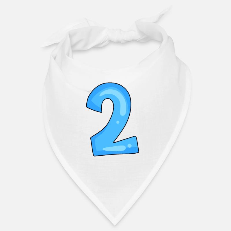 2 blau Bandana
