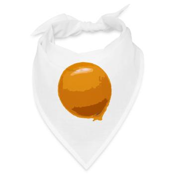 Spiegelei Kostüm Halloween Karneval Eigelb Dotter - Bandana - Weiß - Vorne