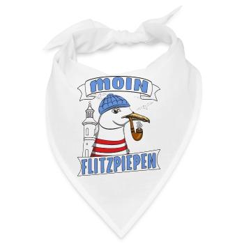 MÖWE MOIN FLITZPIEPEN - Bandana - Weiß - Vorne