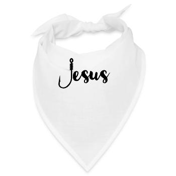 Jesus Jesus Jesus Christlich Christlich Christlich - Bandana - Weiß - Vorne