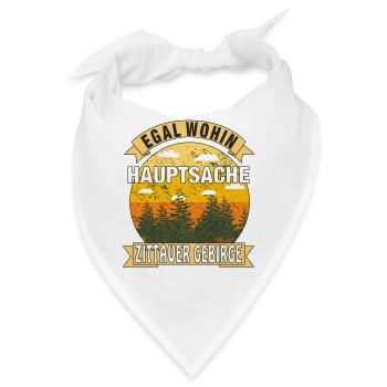 HAUPTSACHE ZITTAUER GEBIRGE - Bandana - Weiß - Vorne