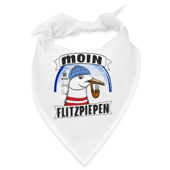 MÖWE MOIN FLITZPIEPEN - Bandana - Weiß - Vorne