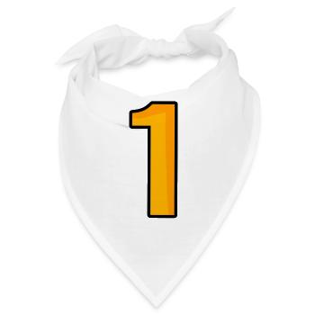 Nummer 1 - Bandana - Weiß - Vorne