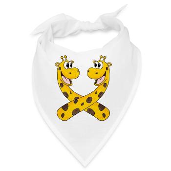 Giraffen Giraffe - Bandana - Weiß - Vorne