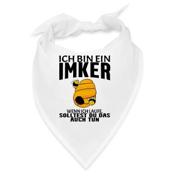 Bienen Imker Biene - Bandana - Weiß - Vorne