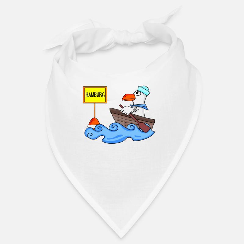 Hamburg Möwe Boot - Bandana - Weiß