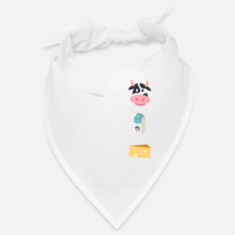 Facture infinitésimale vache fromage lait prof de maths - Bandana - blanc