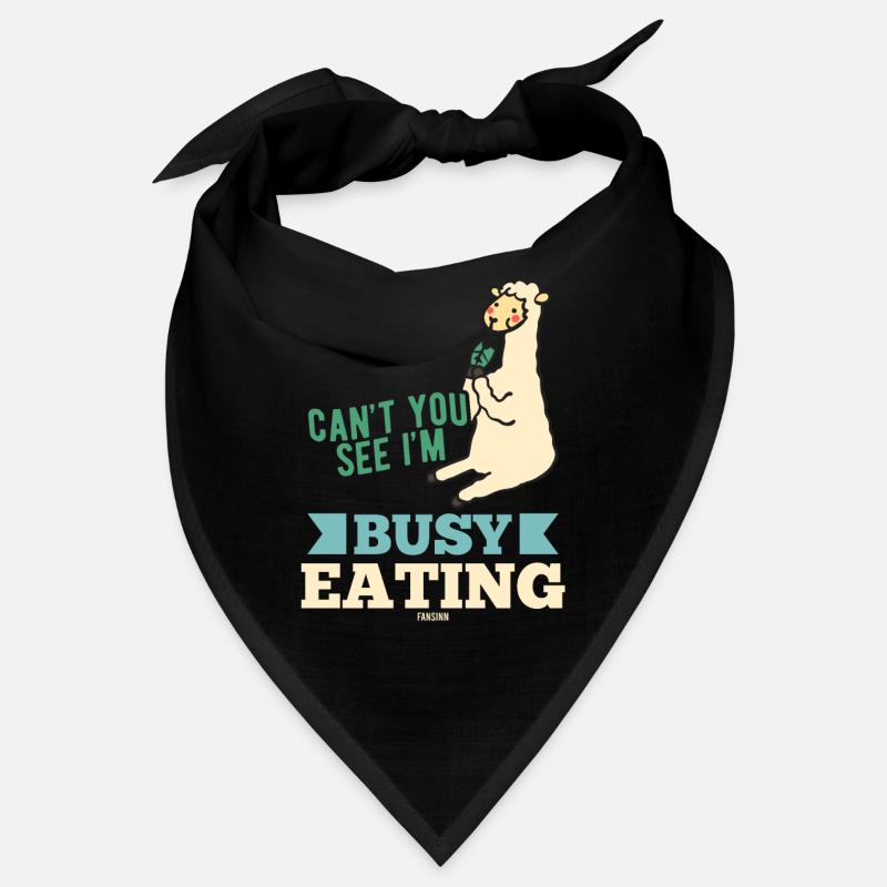 Lama au déjeuner Bandana