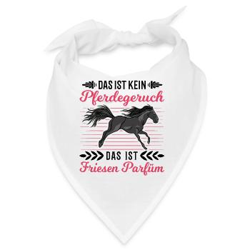 Friesenpferd Parfüm Friese Pferd Pferdegeruch - Bandana - Weiß - Vorne