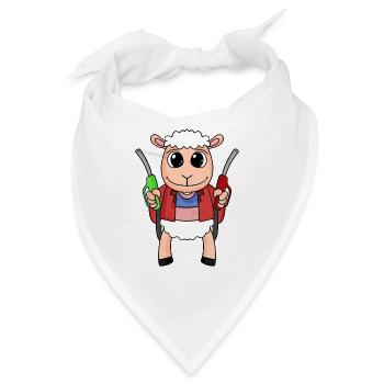 Tankwart Schaf Tankstelle - Bandana - Weiß - Vorne