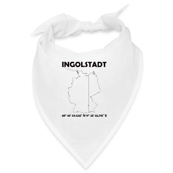 Ingolstadt Karte - Bandana - Weiß - Vorne