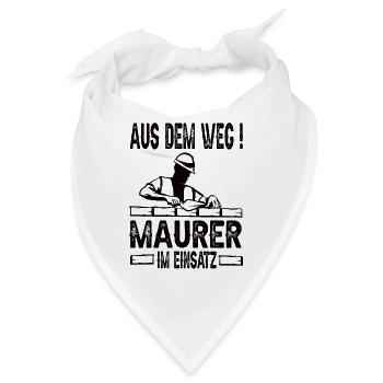 Aus dem Weg Maurer Im Einsatz - Bandana - Weiß - Vorne