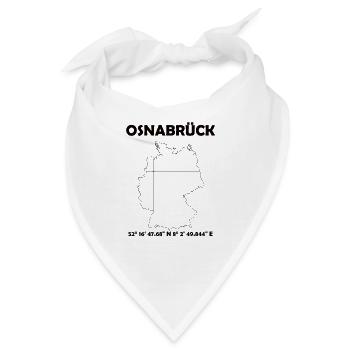 Osnabrück Karte - Bandana - Weiß - Vorne