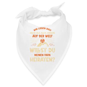 Heiratsantrag Stiefvater - Bandana - Weiß - Vorne