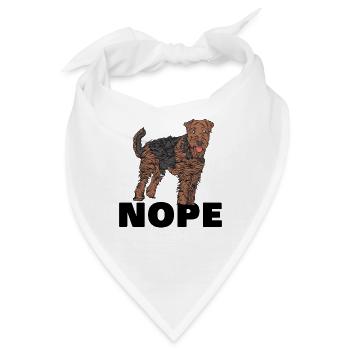 Airedale Terrier - Bandana - Weiß - Vorne