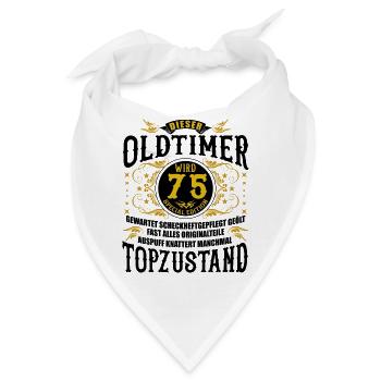 75 Geburtstag 75. Jubiläum 75 Ehrentag Geschenk - Bandana - Weiß - Vorne