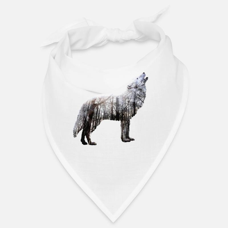Wolf Forêt Double exposition Nature Bandana