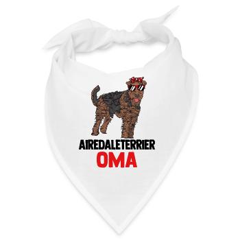 Airedale Terrier - Bandana - Weiß - Vorne