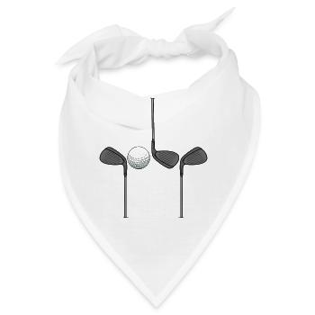 Golfschläger Golfspieler - Bandana - Weiß - Vorne