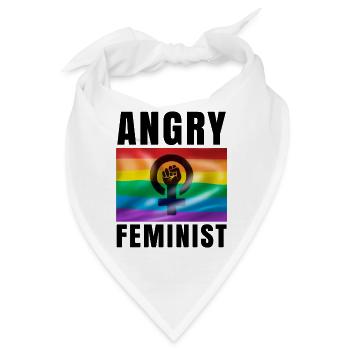 Angry FEMINIST - Feministisches Geschenk - Bandana - Weiß - Vorne