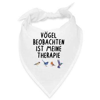 Vögel Beobachten Ist Meine Therapie Vogel - Bandana - Weiß - Vorne