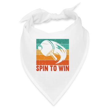 Tischtennis Spin to Win Spieler Spielerin - Bandana - Weiß - Vorne