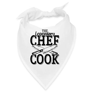 chef cook - Bandana - Weiß - Vorne