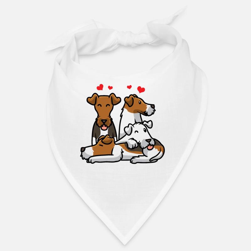 Foxterrier Drahthaar - Bandana - Weiß