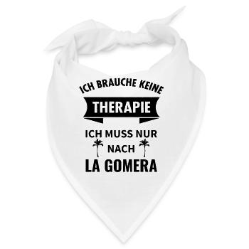 La Gomera Kanaren Kanarische Inseln Urlaub - Bandana - Weiß - Vorne