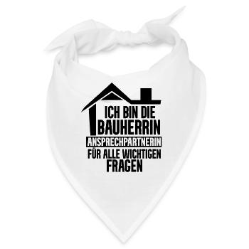 Bauherrin Hausbau - Bandana - Weiß - Vorne