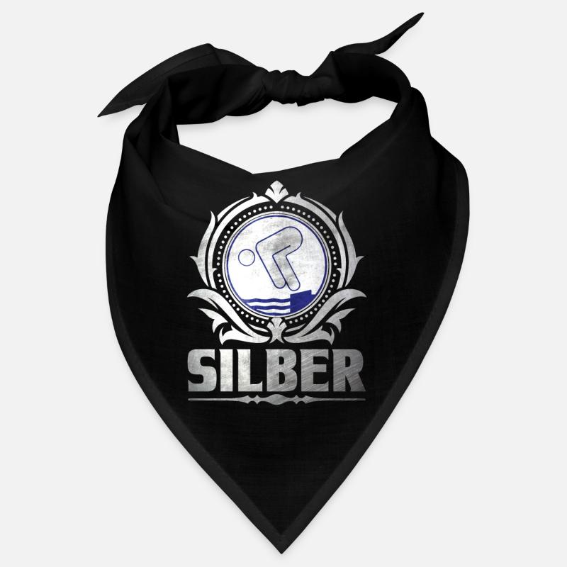 Silber Schwimmprüfung Schwimmer Geschenk Bandana