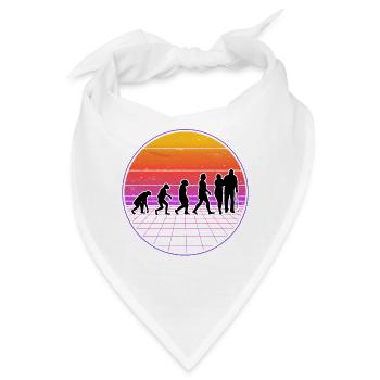 Altenpflege Evolution Retro Pflegekraft Altenheim - Bandana - Weiß - Vorne