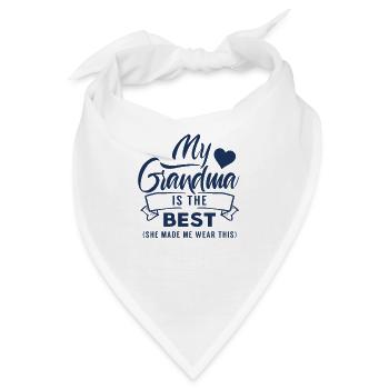 Meine Oma ist die Beste Omi Großmutter Großmama - Bandana - Weiß - Vorne