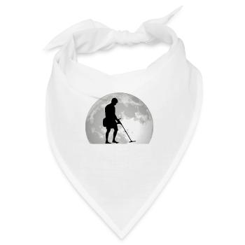 Sondengänger Mond Metalldetektor Sondler - Bandana - Weiß - Vorne