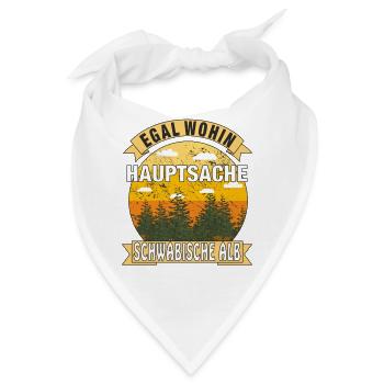 HAUPTSACHE SCHWÄBISCHE ALB - Bandana - Weiß - Vorne