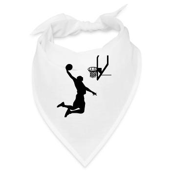 Basketball Basketballspieler Sprung Slamdunk Korb - Bandana - Weiß - Vorne