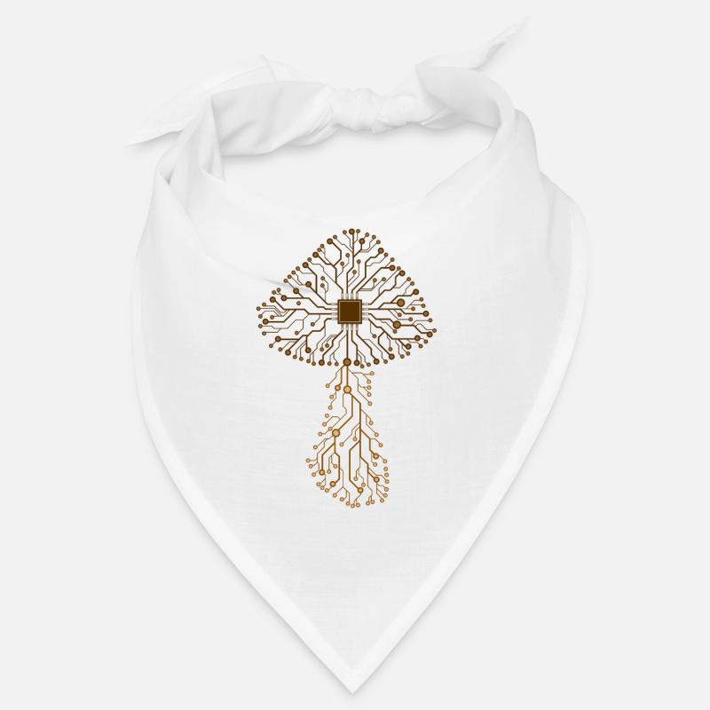 Magic Mushroom Psilocybin Circuit Board Bandana