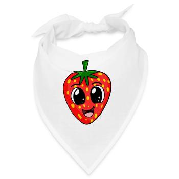 Erdbeere - Bandana - Weiß - Vorne
