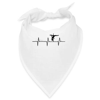 Pole Dance Heartbeat - Pole Dancing Girl - Bandana - Weiß - Vorne