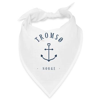 Tromsö Norwegen Tattoo Anker Herz Love Hygge - Bandana - Weiß - Vorne