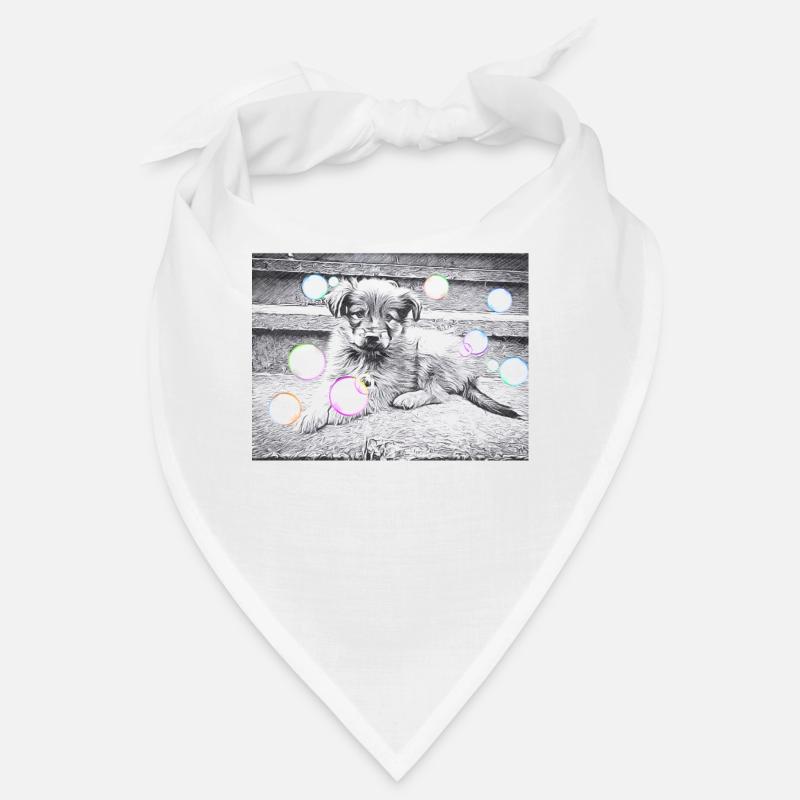 doux harzer fuchs chiot avec bulles de savon Bandana