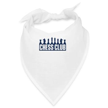 Schachclub Schachspiel Schachspieler Schach - Bandana - Weiß - Vorne