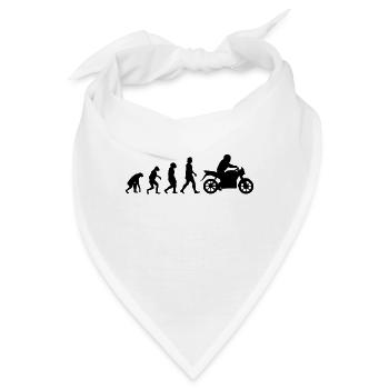 Motorradfahrer Evolution Motorrad Biker - Bandana - Weiß - Vorne