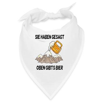 Berg Berge - Bandana - Weiß - Vorne
