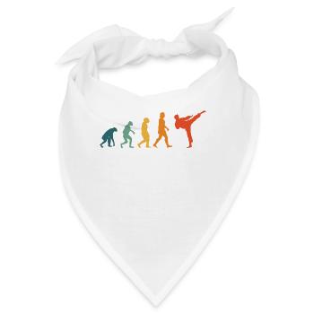 Karate Evolution Retro Kampfkunst Kampfsport - Bandana - Weiß - Vorne