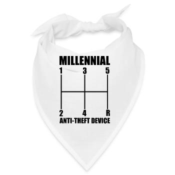 Millennial Anti Theft Device - Bandana - Weiß - Vorne