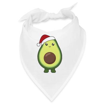 Avocado Weihnachten Lichter lustige Avocados - Bandana - Weiß - Vorne
