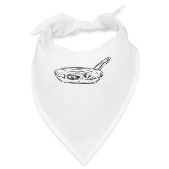 Pfanne Koch Kochen - Bandana - Weiß - Vorne
