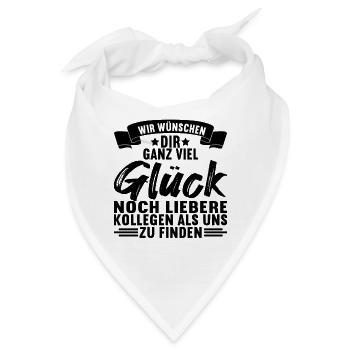 Abschiedsgeschenk Kollegen Jobwechsel - Bandana - Weiß - Vorne