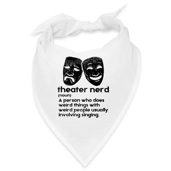 Theater Theater Nerd Definition - Bandana - Weiß - Vorne